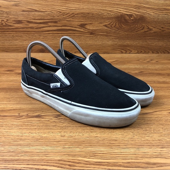 Vans Shoes - Vans Slip-ons Black Canvas Athletic Skate Shoes
